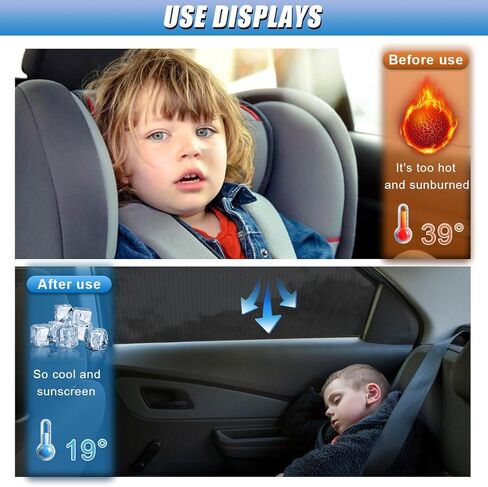 تظليل النافذة الخلفية للسيارة، شاشة شبكية لنافذة السيارة قابلة للتنفس، مظلة للزجاج الأمامي للخصوصية للحيوانات الأليفة العائلية الصغيرة، غطاء نافذة جانبي للحماية من الأشعة فوق البنفسجية للسيارة والشاحنة والتخييم (خلفي) in Kuwait