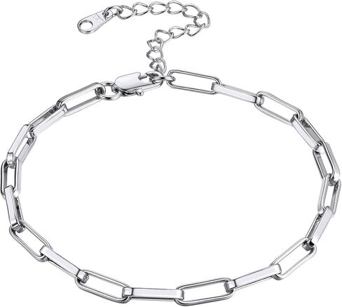 ChainsHouse Ankle Bracelets for Women, Stainless Steel Chain Anklets Waterproof, Women Summer Beach Jewelry Gift, Come with Box in Saudi Arabia