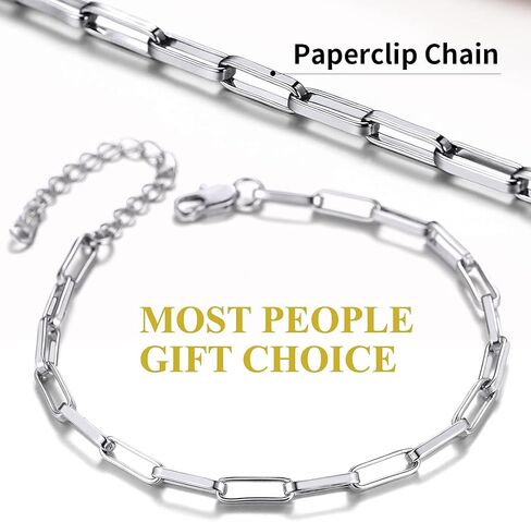 ChainsHouse Ankle Bracelets for Women, Stainless Steel Chain Anklets Waterproof, Women Summer Beach Jewelry Gift, Come with Box in Saudi Arabia