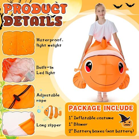 Kids Inflatable Costume Halloween Blow up Animal Costumes with LED Light Riding on Costume for Cosplay Girls Boys in Saudi Arabia