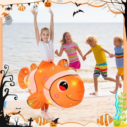 Kids Inflatable Costume Halloween Blow up Animal Costumes with LED Light Riding on Costume for Cosplay Girls Boys in Saudi Arabia