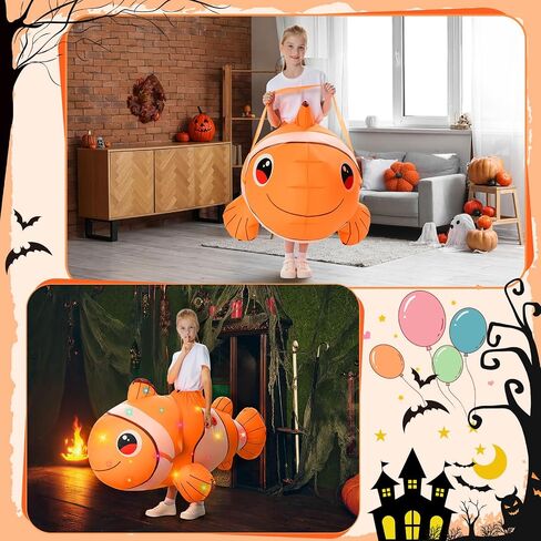 Kids Inflatable Costume Halloween Blow up Animal Costumes with LED Light Riding on Costume for Cosplay Girls Boys in Saudi Arabia