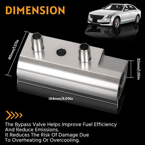 86774933 Automatic Transmission Thermal Bypass Valve - for Silverado,GMC Sierra,Escalade CT6,Tahoe,Suburban,Yukon 2014-2020, Trans Cooler Replaces 85585333 & 13511136 (Silver)​ in Saudi Arabia