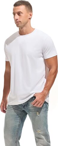 Men's Heavyweight T-Shirts 220GSM,Cotton t Shirt Plain Crew Neck Short Sleeve Tees for Gym Workout & Casual Wear in Saudi Arabia