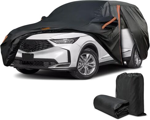 غطاء سيارة لـ Acura MDX 2001-2025، غطاء سيارة SUV كامل مقاوم للماء في جميع الأحوال الجوية للسيارات، حماية من الغبار والثلج والأشعة فوق البنفسجية في الهواء الطلق، مناسب بشكل مخصص مع سحاب باب السائق وشرائط عاكسة in Saudi Arabia