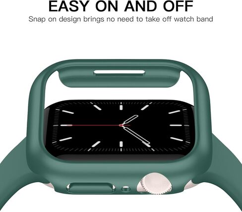 Recoppa Compatible for Apple Watch Case 45mm Series 7 8 9, Shockproof Ultra-Thin Hard PC Bumper Case All-Around Edge Protective Cover Frame[NO Screen Protector] for iWatch Accessories, Black in Kuwait