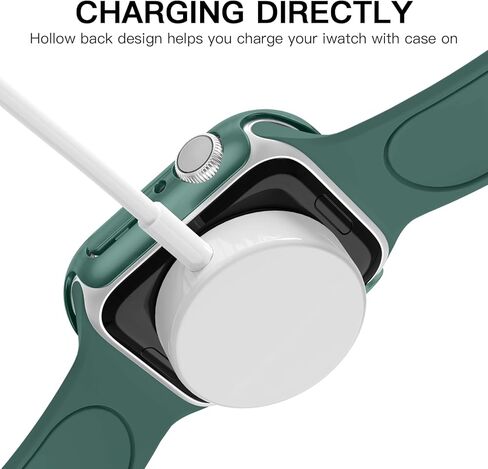 Recoppa Compatible for Apple Watch Case 45mm Series 7 8 9, Shockproof Ultra-Thin Hard PC Bumper Case All-Around Edge Protective Cover Frame[NO Screen Protector] for iWatch Accessories, Black in Kuwait