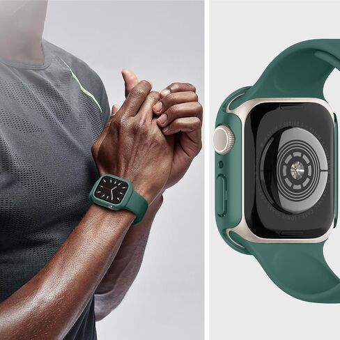 Recoppa Compatible for Apple Watch Case 45mm Series 7 8 9, Shockproof Ultra-Thin Hard PC Bumper Case All-Around Edge Protective Cover Frame[NO Screen Protector] for iWatch Accessories, Black in Kuwait