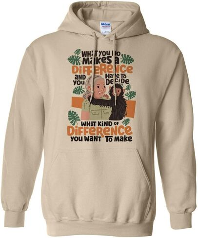 TeesAndTankYou Jane Goodall Quote Hoodie Sweatshirt Unisex in Saudi Arabia