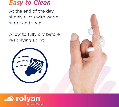 Rolyan Sof-Stretch Extension Splint, Medium, Black, Finger Brace & Knuckle Immobilization Device, Recovery & Rehabilitation Aid for Edema, Joint Extension & Contractures, Support for Injured Fingers in Kuwait