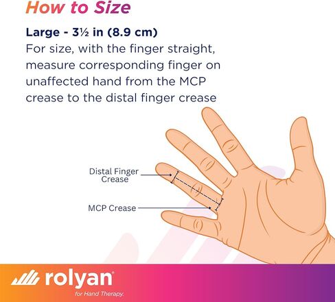 Rolyan Sof-Stretch Extension Splint, Medium, Black, Finger Brace & Knuckle Immobilization Device, Recovery & Rehabilitation Aid for Edema, Joint Extension & Contractures, Support for Injured Fingers in Kuwait