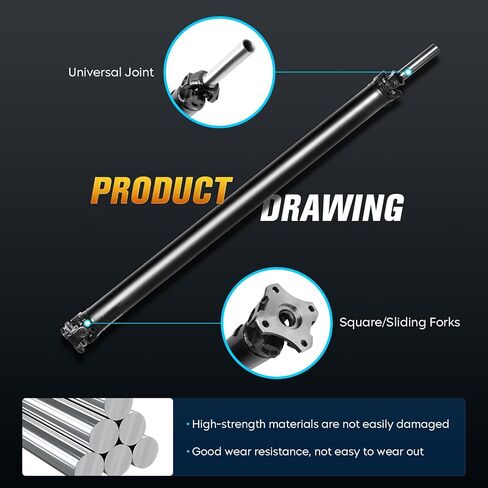 Rear Drive Shaft Drive Prop Shaft Driveshaft Assembly Compatible with Ford Ranger 1998-2011, Compatible with Mazda B2300 2001-2010, B2500 1998-2001, RWD, Manual Trans,Replace# 5L5Z4602B, ZZP325100 in Saudi Arabia