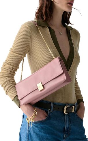 kate spade new york Deco Glazed Leather Soft Shoulder in Saudi Arabia