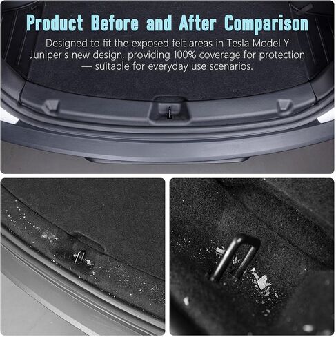 for 2025+ Tesla Model Y Juniper 2PCS TPE Rear Trunk Door Guard Mat & Rear Trunk Threshold Strip Protection Cover Trunk Bumper Guard Sill Cover Cargo Liners 2025 2026 Model Y Juniper Accessories in Saudi Arabia