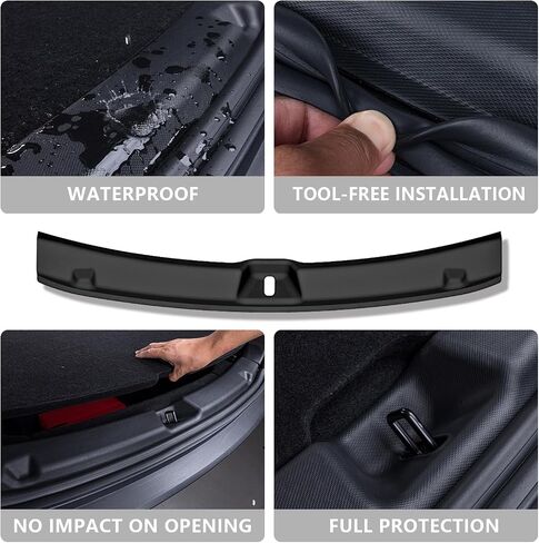 for 2025+ Tesla Model Y Juniper 2PCS TPE Rear Trunk Door Guard Mat & Rear Trunk Threshold Strip Protection Cover Trunk Bumper Guard Sill Cover Cargo Liners 2025 2026 Model Y Juniper Accessories in Saudi Arabia