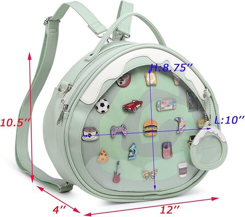 CHERRY SAUCE Ita Bag Multi-Purpose Backpack Crossbody Satchel Purse Kawaii Pin Display in Saudi Arabia
