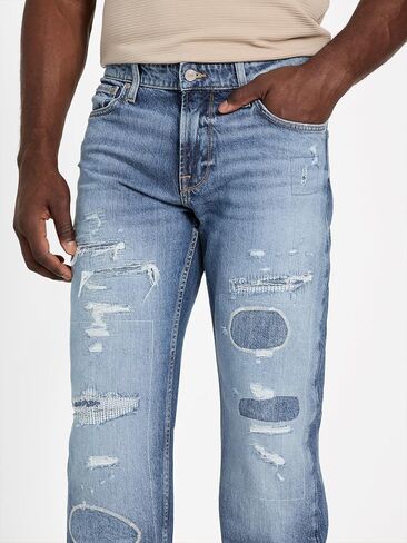 GUESS Men's Eco Mason Patch Jeans in Saudi Arabia