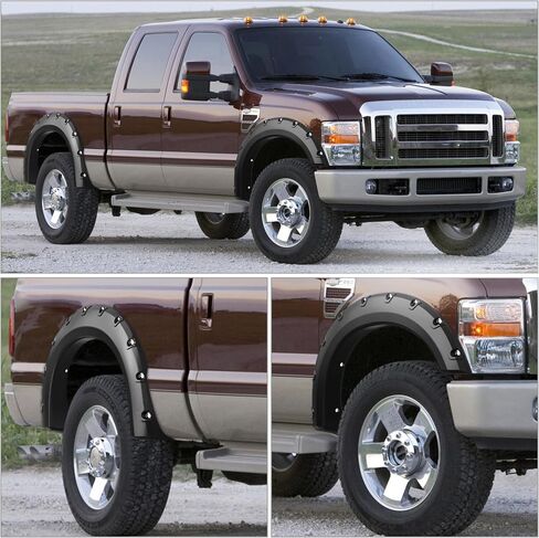 YITAMOTOR Fender Flares Compatible with 2017-2022 Ford F250 F350 Superduty, Pickup Smooth Pocket-Rivet Wheel 4PCS in Saudi Arabia