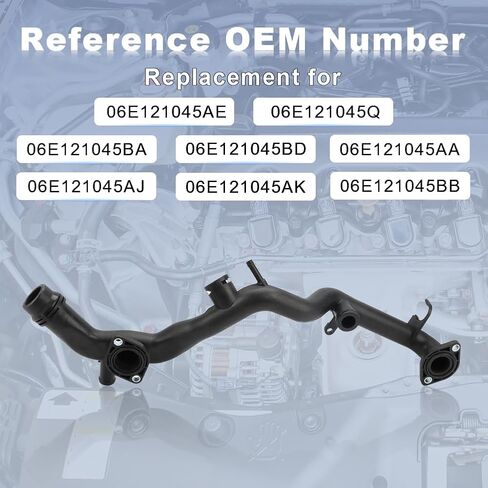 JDMON خرطوم مياه المبرد لمحرك المبرد متوافق مع Audi A4 A5 S5 A6 A7 A8 Q5 SQ5 Quattro Volkswagen Touareg 2011-2018 يستبدل 06E121045Q 06E121045Q 06E121045BB in Saudi Arabia