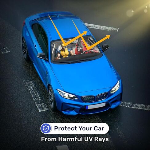 Funny Couple Movie Windshield Sun Shade for Car SUV Truck (64x32 Inches), Automobile Sunshade, Protector Blocks UV, Car Accessories in Kuwait