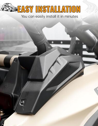 ملحقات غطاء بلاستيكي مزخرف بالقفص الخلفي لـ Can-Am Maverick X3/X3 Max 2017-2025، لوحات حماية درع حماية العمود الأسود (قطعتان، LH وRH، تحل محل OEM 705010335، 705010336) in Kuwait