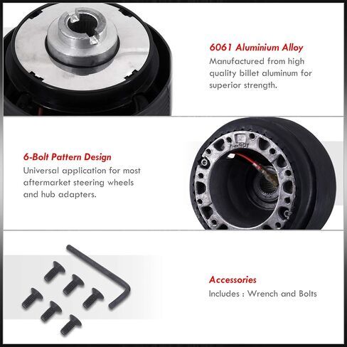 AJP Distributors Performance Racing Upgrade JDM 6 Hole Bolt Steering Wheel Adapter Hub Removable Release Connector Boss Kit For Accord CB7 Prelude BB1 BB2 BB3 BB4 1990 1991 1992 1993 1994 1995 1996 in Saudi Arabia