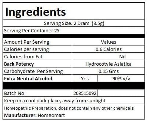 Hydrocotyle Asiatica Homeopathy Pellets (Pills) in 30C Potency, Pack of 3 in Saudi Arabia