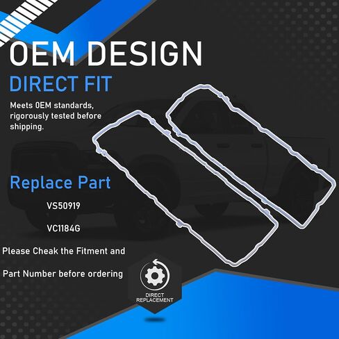 Engine Valve Cover Gasket Set Compatible with 2016-2022 Chrysler Pacifica Voyager Dodge Durango Jeep Grand Cherokee Wrangler Ram 1500 ProMaster 1500/2500/3500 Replaces VS50919 VC1184G in Saudi Arabia