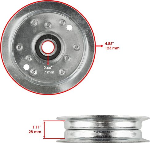 Caltric Flat Deck Idler Pulley Compatible with Ariens Ikon X52 52" Ikon XL52 52" 07350100 07300039 in Saudi Arabia