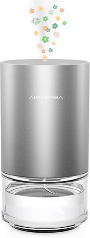 Waterless Diffuser Essential Oil 100ml Capacity Scent Air Machine for Home Aromatherapy Premium Metal Nebulizer Battery Operated 3 Mist Settings Timers Color Light AN5(Desert Titanium) in Saudi Arabia