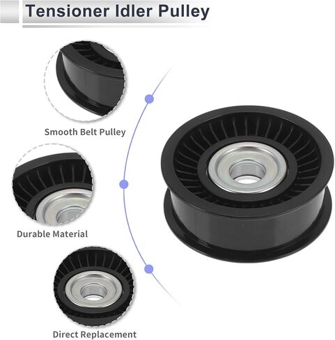 Drive Belt Idler Pulley for Land Rover Range Rover Sport 2009-2019 Serpentine Tensioner Pulley Idler No.LR039516/AJ813564/LR010725 Black 1 Pcs in Saudi Arabia