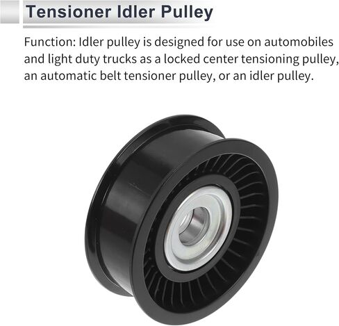 Drive Belt Idler Pulley for Land Rover Range Rover Sport 2009-2019 Serpentine Tensioner Pulley Idler No.LR039516/AJ813564/LR010725 Black 1 Pcs in Saudi Arabia