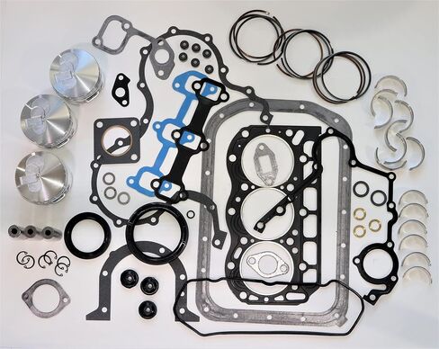 Engine Complete Rebuild Kit Gaskets, Seals, Piston, Rings, Bearings, Bushings Compatible with Kawasaki 3010/4010 Mule Diesel KAF950 in Saudi Arabia