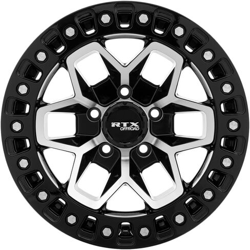 RTX ZION Custom Wheel - 17x9, -15 Offset, 5x127 Bolt Pattern, 71.5mm Hub - Black with Machined Face Rim in Saudi Arabia