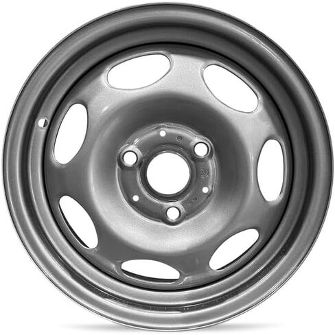 عجلة بديلة جديدة من OEM لـ 2008-2014 Smart Fortwo II Front مقاس 15x4.5 بوصة حافة فولاذية باللون الأسود تناسب 155/60R15 in Saudi Arabia