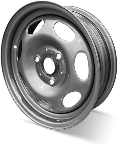 عجلة بديلة جديدة من OEM لـ 2008-2014 Smart Fortwo II Front مقاس 15x4.5 بوصة حافة فولاذية باللون الأسود تناسب 155/60R15 in Saudi Arabia