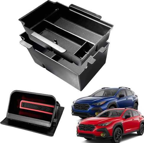 2024 2025 Crosstrek Center Console Organizer Tray for 2024 2025 Subaru Crosstrek 2024 Impreza Center Armrest Storage Box for Crosstrek 2024 Accessories Imprez Storage Box Double Layer in Saudi Arabia