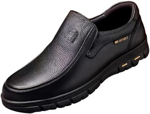 Men's Loafers - with Rubber Soles, a Simple Round Toe Design, Suitable for Both Casual and Business Occasions. in Saudi Arabia