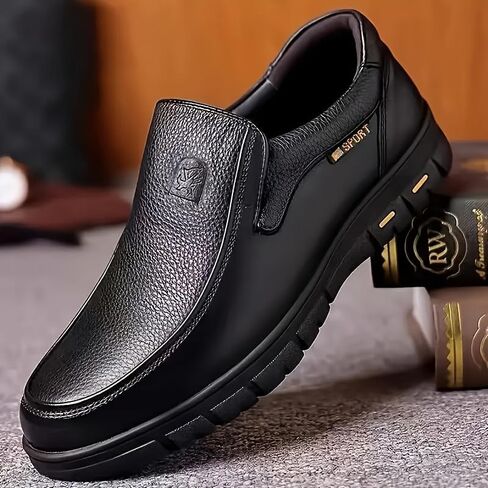 Men's Loafers - with Rubber Soles, a Simple Round Toe Design, Suitable for Both Casual and Business Occasions. in Saudi Arabia