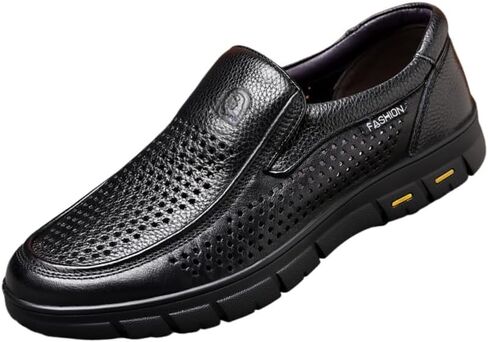 Men's Loafers - with Rubber Soles, a Simple Round Toe Design, Suitable for Both Casual and Business Occasions. in Saudi Arabia