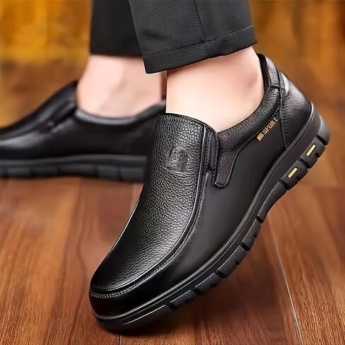 Men's Loafers - with Rubber Soles, a Simple Round Toe Design, Suitable for Both Casual and Business Occasions. in Saudi Arabia