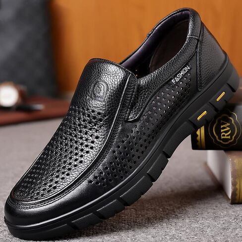 Men's Loafers - with Rubber Soles, a Simple Round Toe Design, Suitable for Both Casual and Business Occasions. in Saudi Arabia