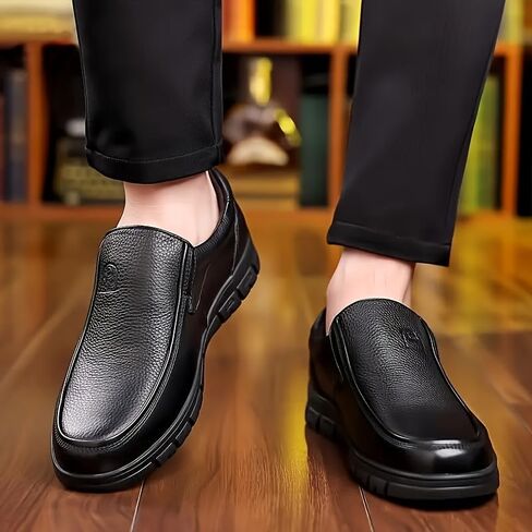 Men's Loafers - with Rubber Soles, a Simple Round Toe Design, Suitable for Both Casual and Business Occasions. in Saudi Arabia
