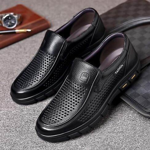 Men's Loafers - with Rubber Soles, a Simple Round Toe Design, Suitable for Both Casual and Business Occasions. in Saudi Arabia