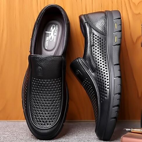 Men's Loafers - with Rubber Soles, a Simple Round Toe Design, Suitable for Both Casual and Business Occasions. in Saudi Arabia