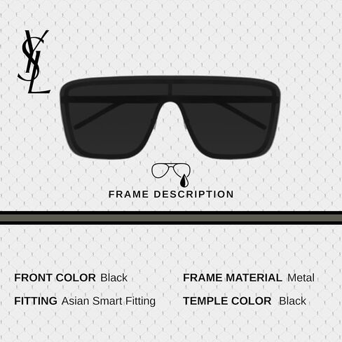 SAINT LAURENT SL 364 MASK shape Sunglasses + Bundle with eSHADES Luxury Eyewear Kit in Saudi Arabia