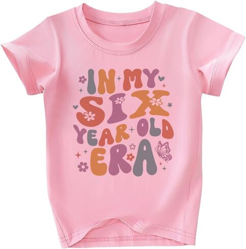 Girls 6th Birthday Shirts for Kid Girls 6 Years Old Birthday Outfit Pink in Saudi Arabia