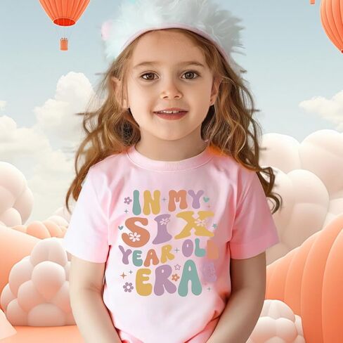 Girls 6th Birthday Shirts for Kid Girls 6 Years Old Birthday Outfit Pink in Saudi Arabia