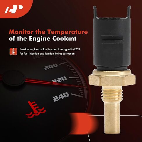 A-Premium Engine Coolant Temperature Sensor [4 Pins] Compatible with BMW 318i, 318is, 318ti, X5, 740i, 740iL, 750iL, 528i, 530i, 540i, 840Ci, 850Ci, 650i, M3, M5 & Land Rover Range Rover, Discovery in Saudi Arabia