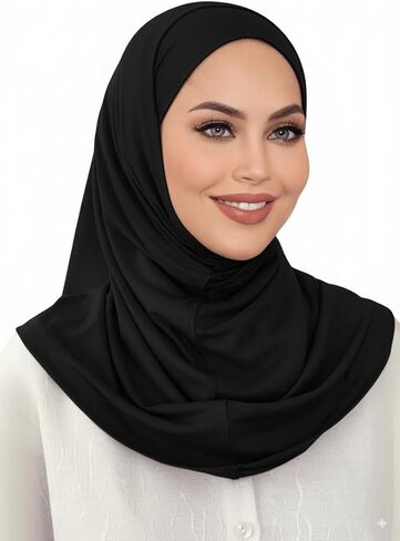 حجاب قطعتين، حجاب أميرة، وشاح حجاب فوري للنساء، حجاب جيرسي أميرة عملي، حجاب نسائي مسلم فوري in Kuwait